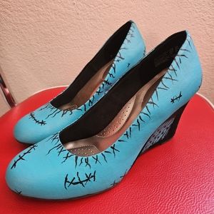 Hand painted Sally Nightmare Before Christmas Wedges